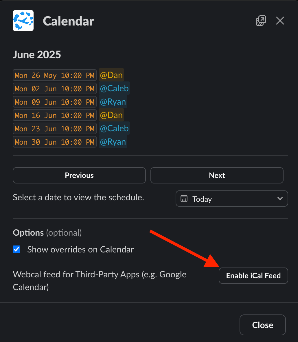 calendar syncing