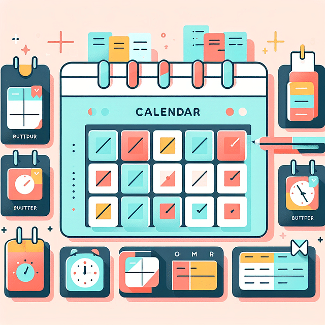 calendar with buffer time blocks