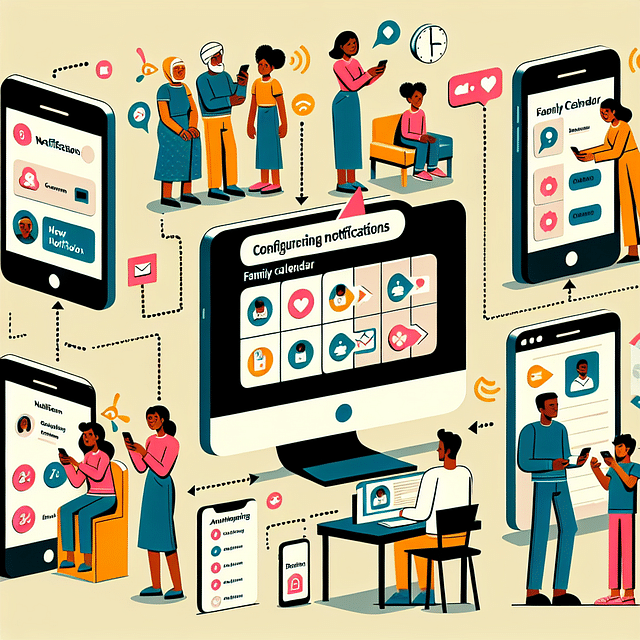 configuring notifications on a family calendar