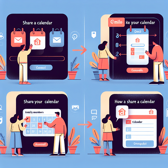 Sharing a calendar with family members via email