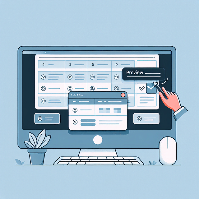 previewing the iCal event with the new template