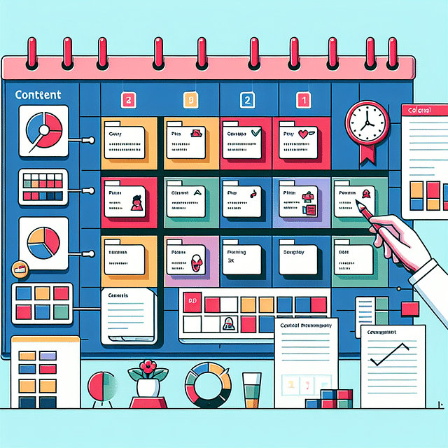 color-coded content calendar