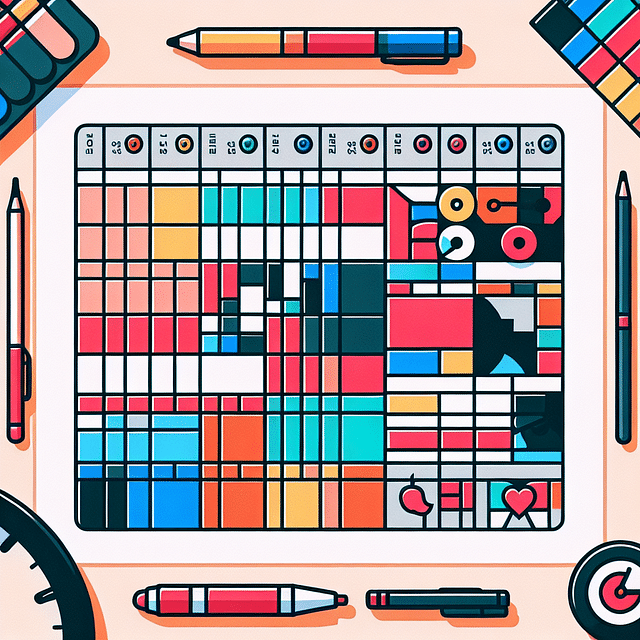 color-coded time blocks on calendar