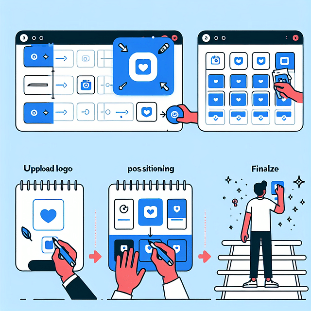 uploading and positioning a logo on iCal Capcut Template