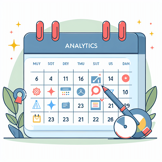 analytics review session in a calendar