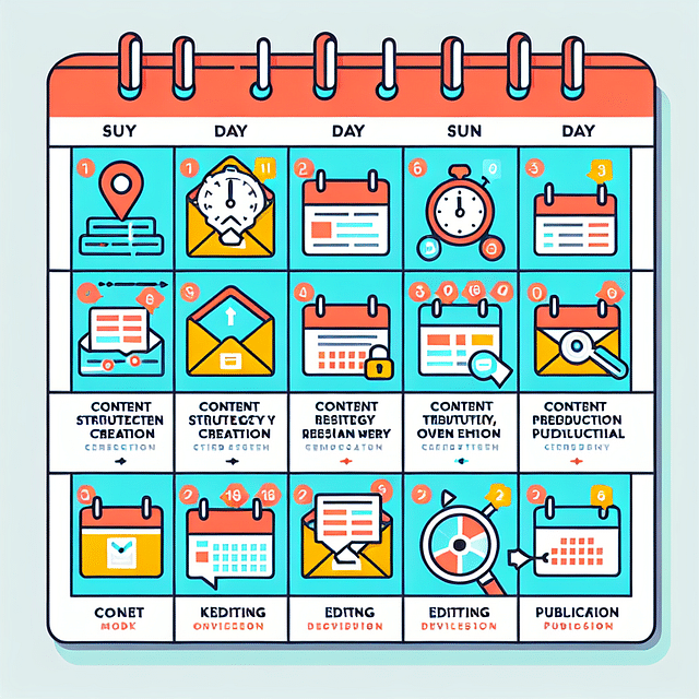 content production milestones on calendar