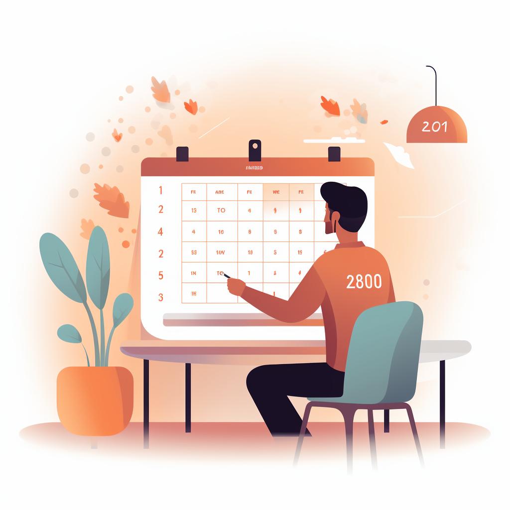 A person choosing a calendar platform on their computer screen