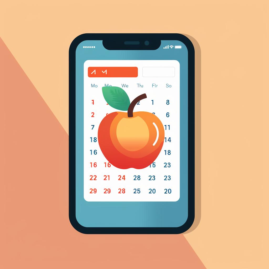 Apple Calendar app opened on a device screen