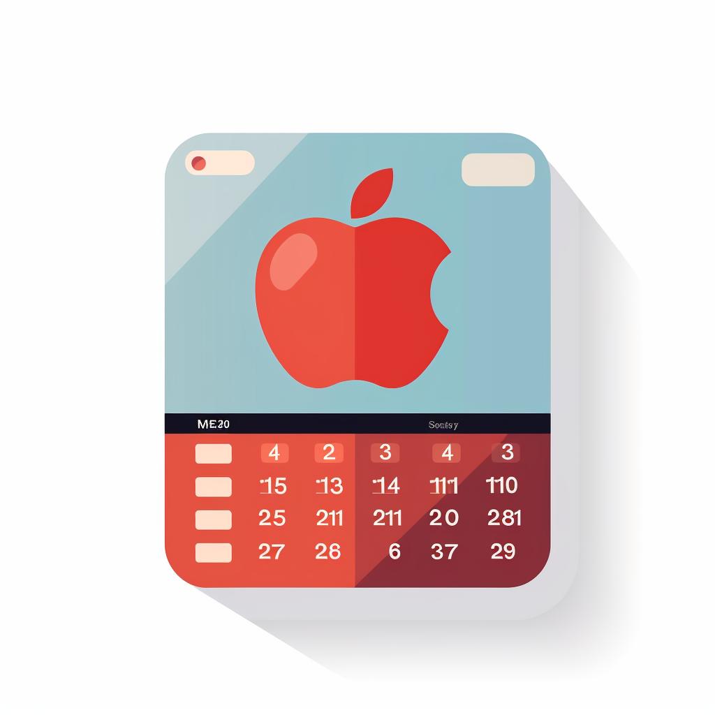 Apple device with the Calendar app icon highlighted.