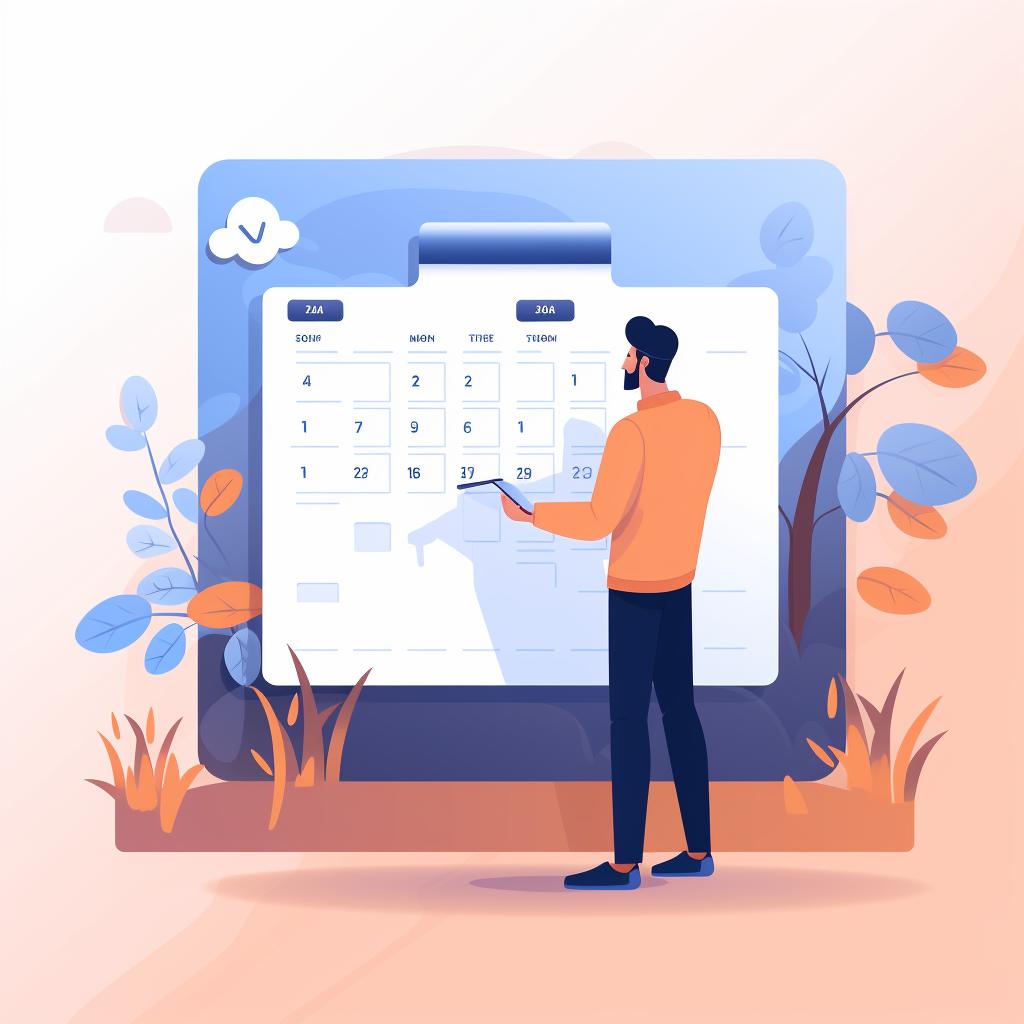 A user navigating through the settings of a calendar app