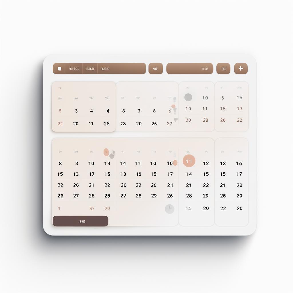 Apple Calendar app with the settings tab highlighted.