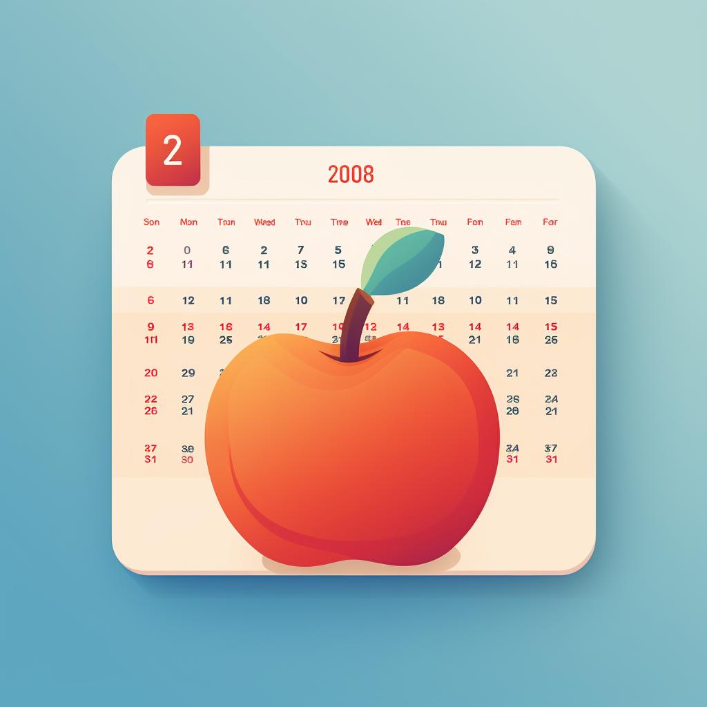 Apple Calendar with the 'Import' option highlighted