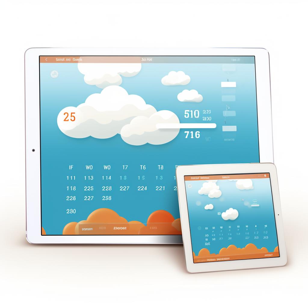 iPad and Mac screens with iCloud settings opened and Calendars toggle switched on