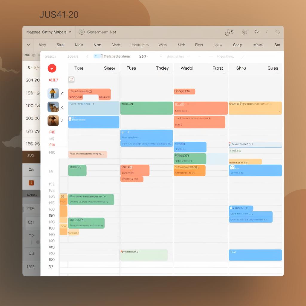 A screenshot of Google Calendar showing the events from the imported iCal file in week view.