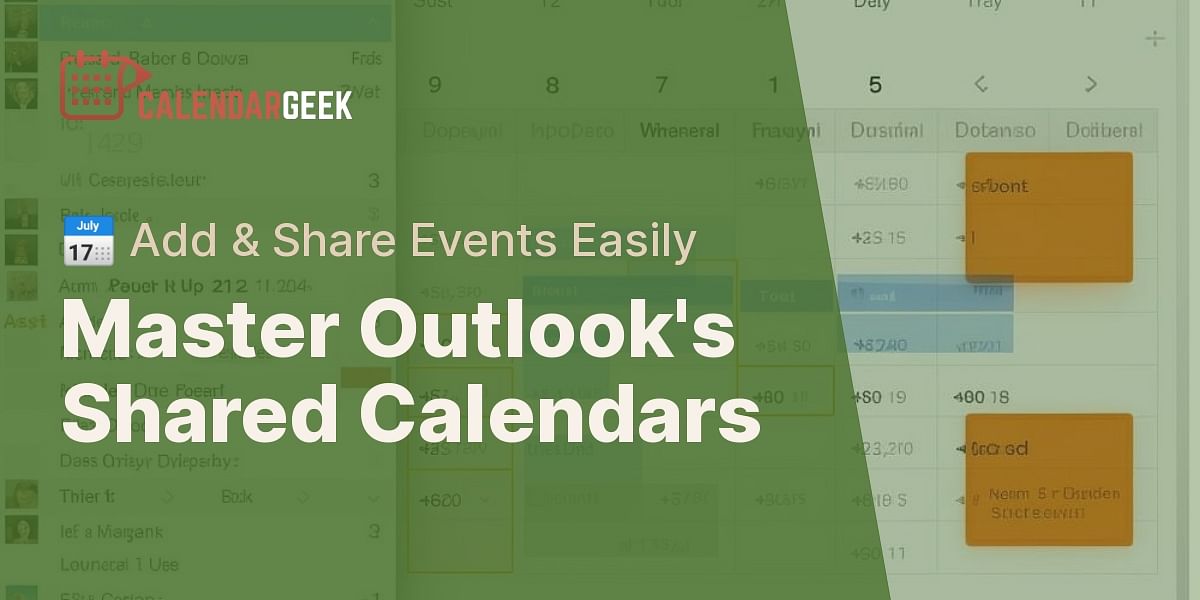 How to add a new shared calendar in Outlook?