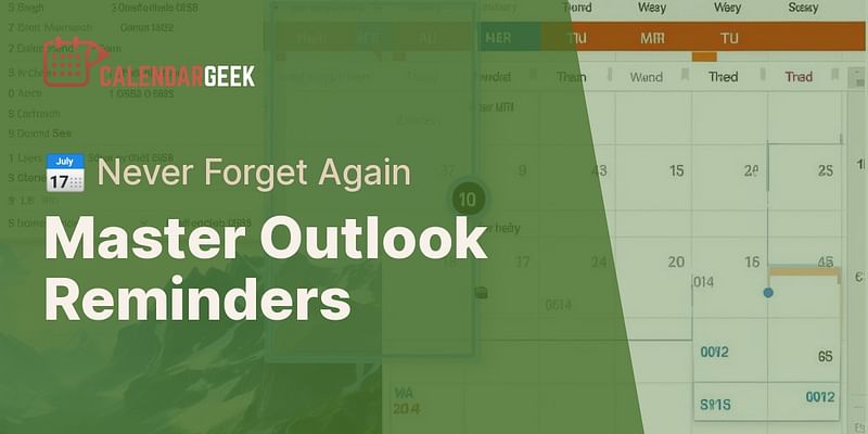 How to add a reminder in an Outlook calendar?