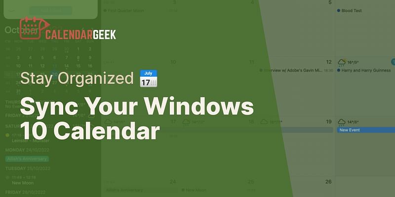 How to sync your Windows 10 Calendar with your Android device?