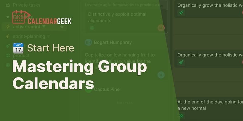 What is the first step in creating a group calendar?