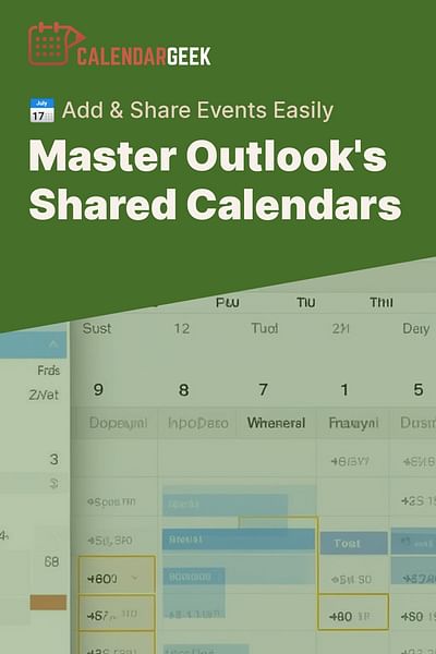 How to add a new shared calendar in Outlook?