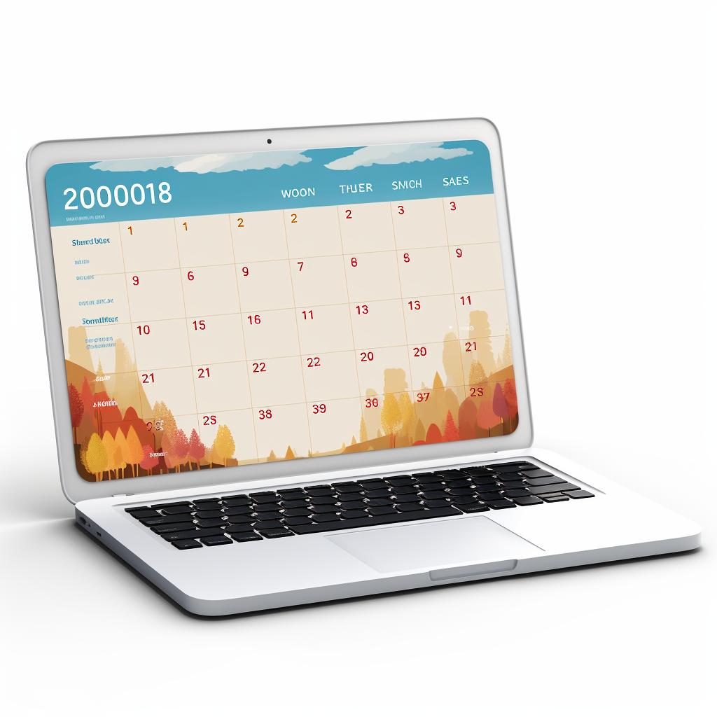 MacBook calendar displaying the imported events and schedules from the Outlook calendar